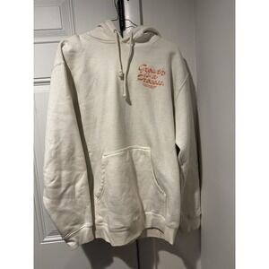 Chicago Over Everything Growth Is A Process Men's Cream Hoodie Pullover Sz M